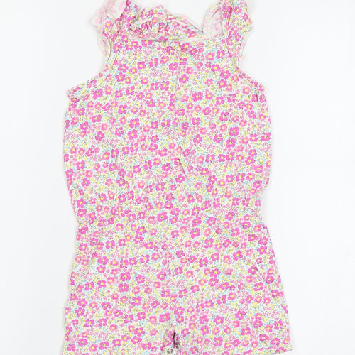 Mothercare Girls Multicoloured Floral Jersey Playsuit One-Piece Size 3-4 Years