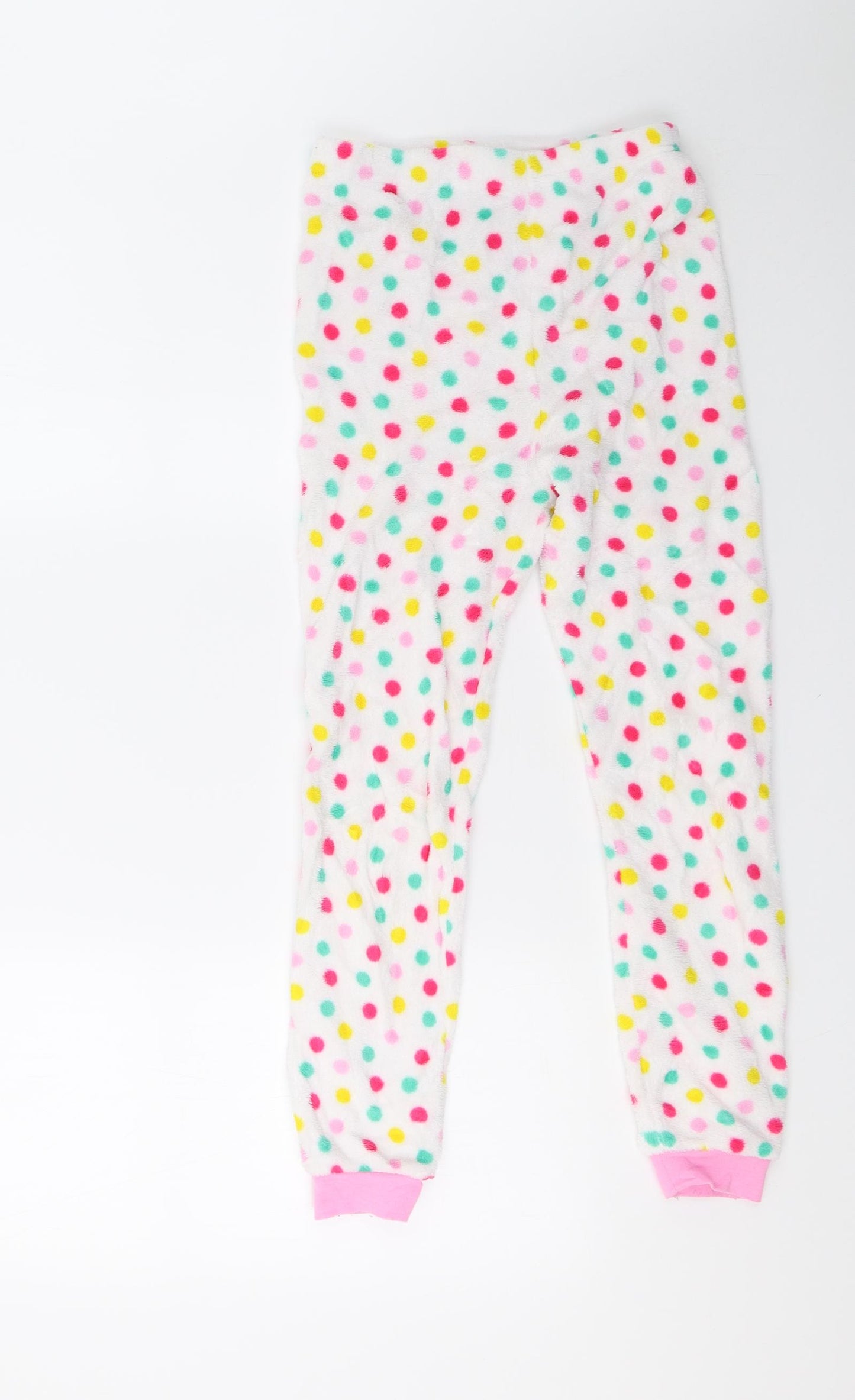 Primark Girls White Polka Dot   Pyjama Pants Size 9-10 Years