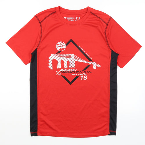 Titan Sports Mens Red   Basic T-Shirt Size S