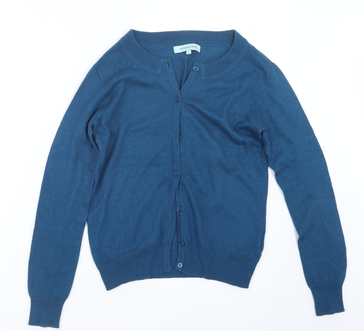 Dickins & Jones Womens Blue  Knit Cardigan Jumper Size S