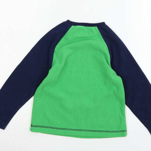 Studio Boys Green Solid Fleece  Pyjama Top Size 4-5 Years  - Roarsome
