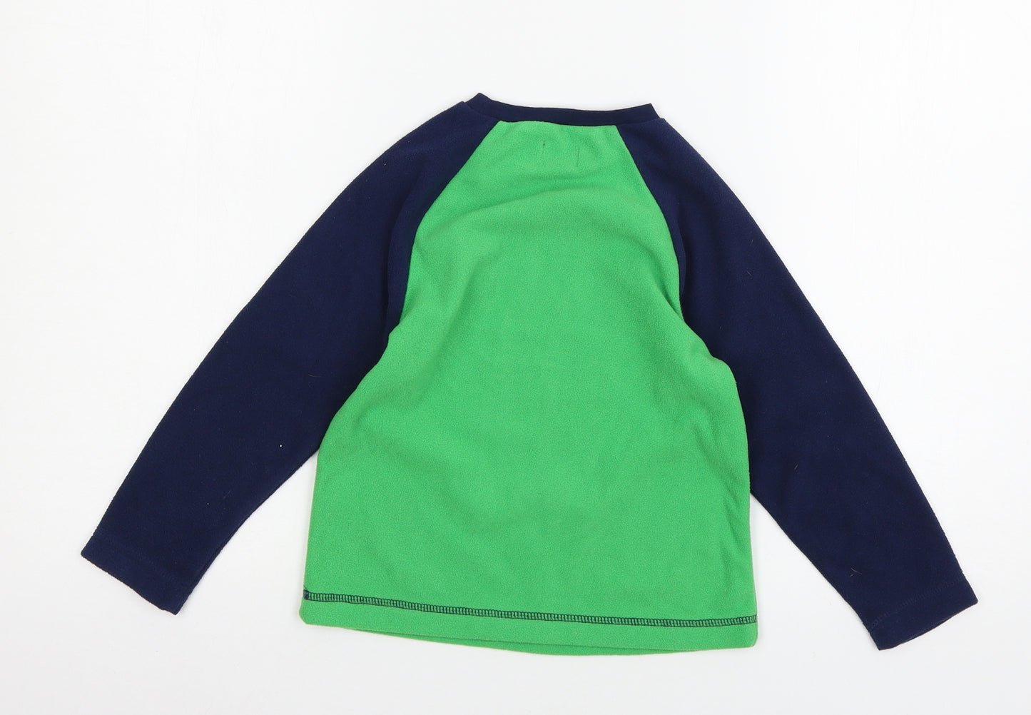 Studio Boys Green Solid Fleece  Pyjama Top Size 4-5 Years  - Roarsome