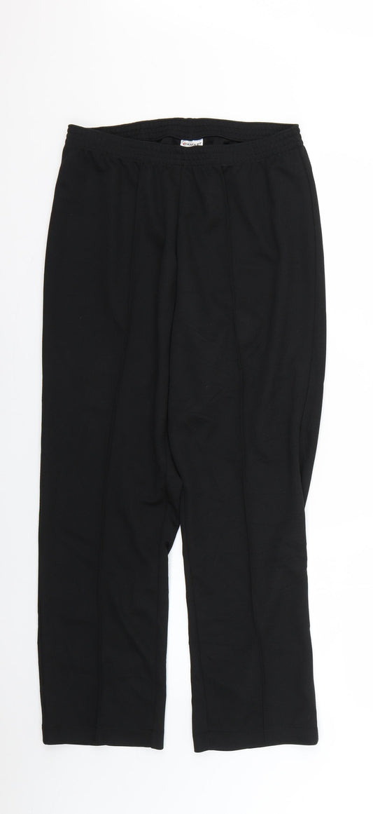 Damart Womens Black   Jogger Trousers Size 12 L23 in