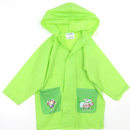 Pidilidi Girls Green   Rain Coat Jacket Size 4 Years