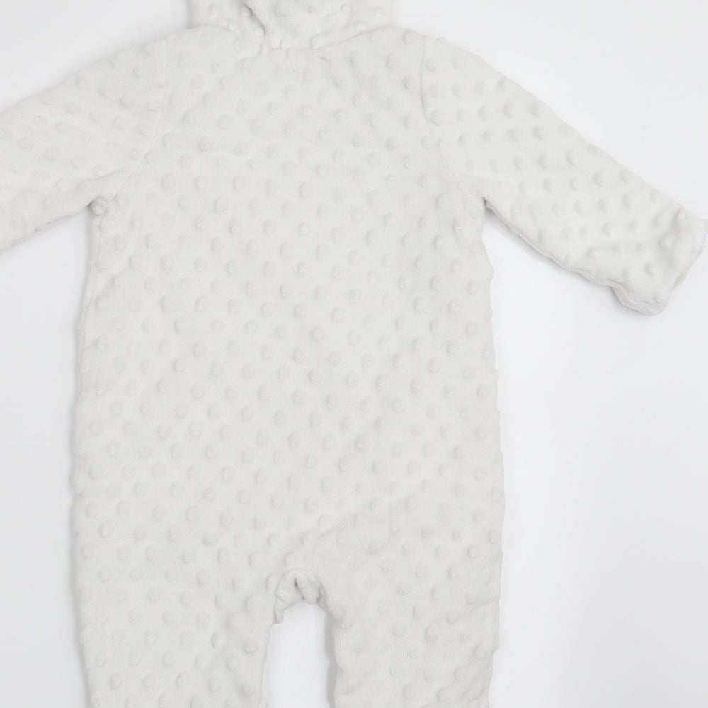 Disney Baby Girls White Polka Dot  Coverall One-Piece Size 6-9 Months  - Winnie The Pooh