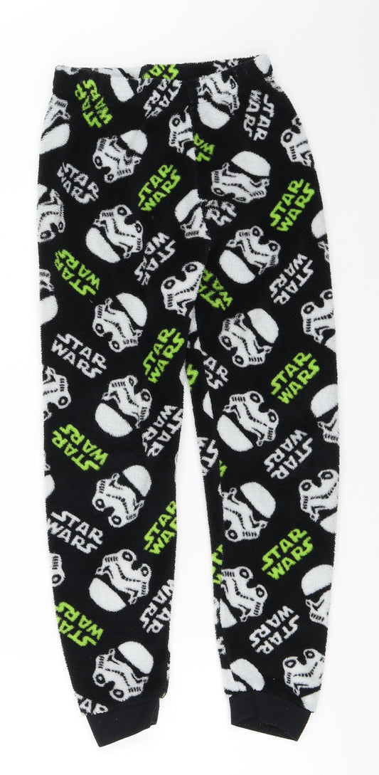 Primark Boys Black Solid   Pyjama Pants Size 8-9 Years  - star wars