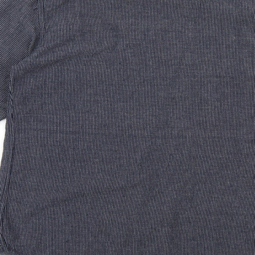 George Mens Blue Striped   Dress Shirt Size M