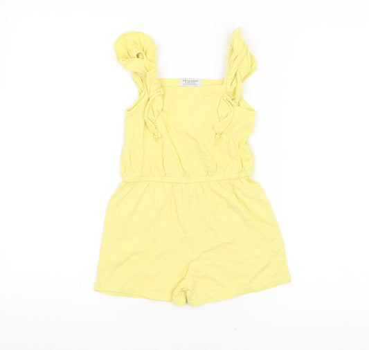 Primark Girls Yellow   Playsuit One-Piece Size 5-6 Years