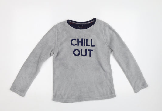Primark Girls Grey   Top Pyjama Top Size 11-12 Years  - Chill Out