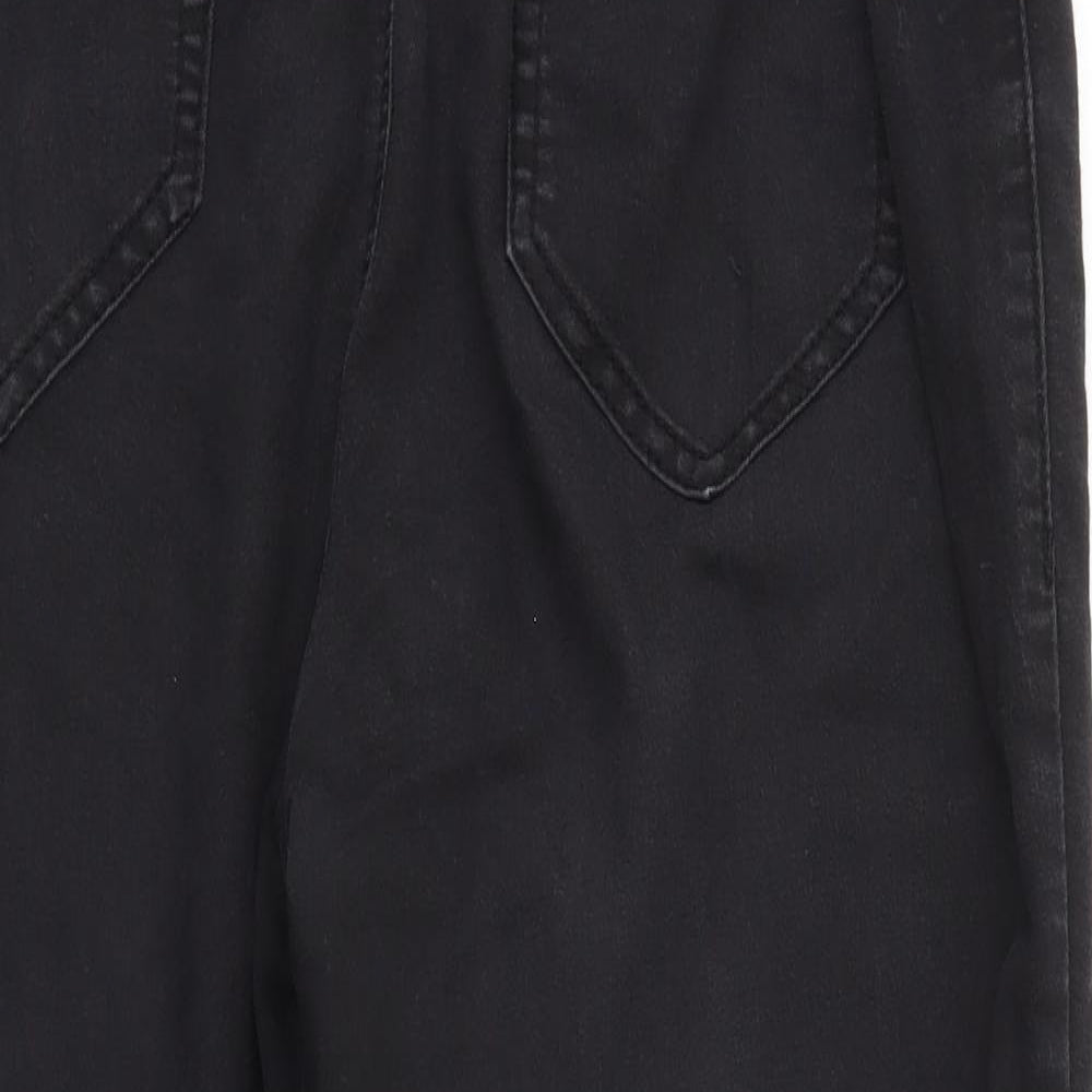 Arcadia Womens Black   Trousers  Size 16 L27 in - stretch waistband