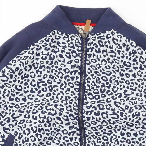 Soul Star Girls Blue Animal Print  Basic Jacket Jacket Size 11-12 Years