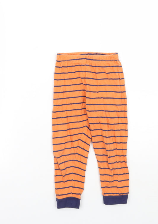 George Boys Orange Striped   Pyjama Pants Size 3-4 Years
