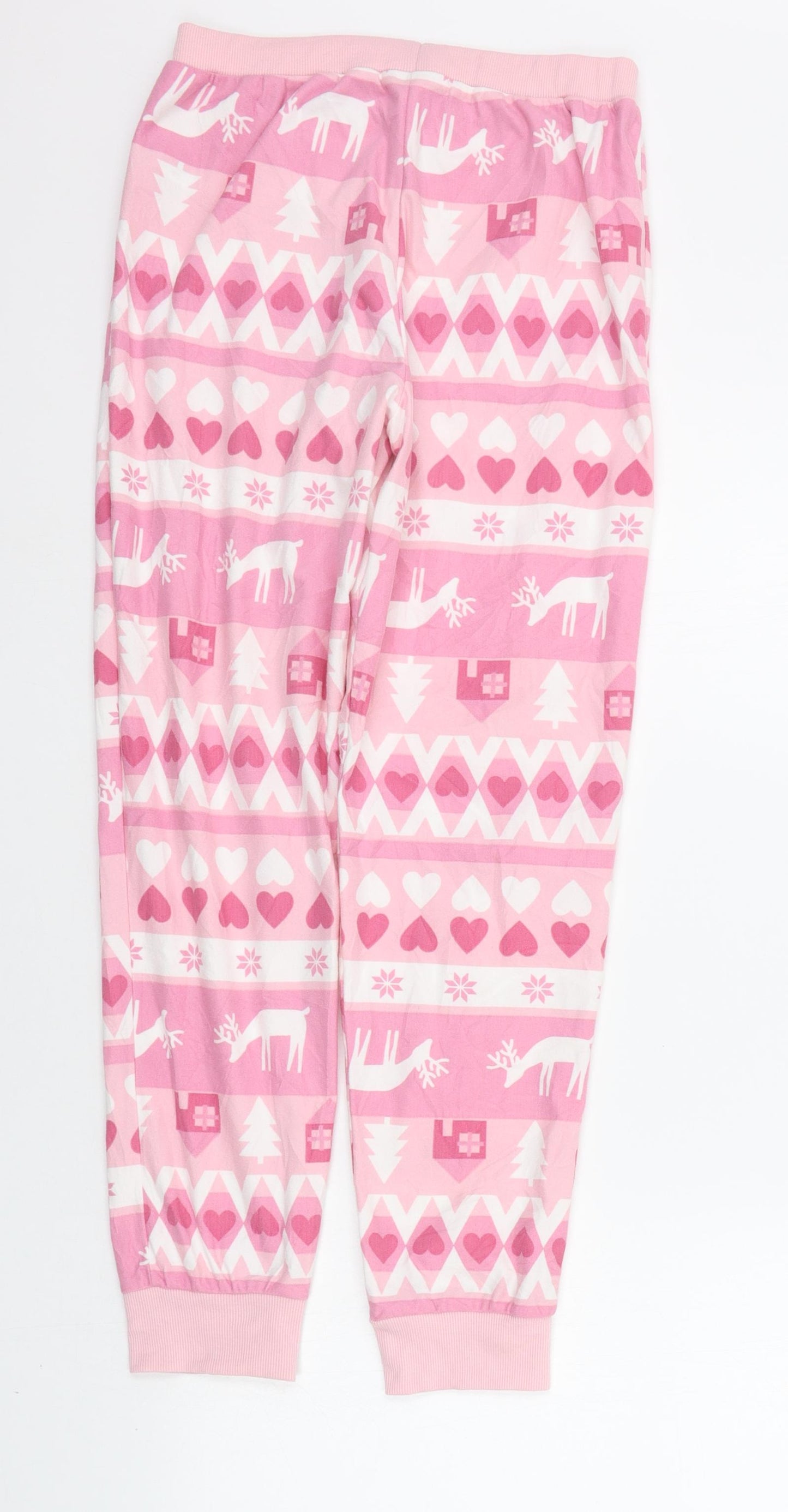 F&F Girls Pink Geometric  Top Lounge Pants Size 11-12 Years