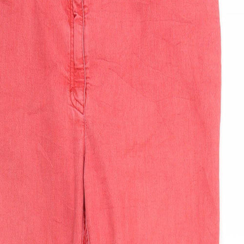 ZERRES Womens Pink   Skinny Jeans Size 16 L25 in