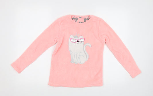Primark Girls Pink   Top Pyjama Top Size 10-11 Years  - Cat