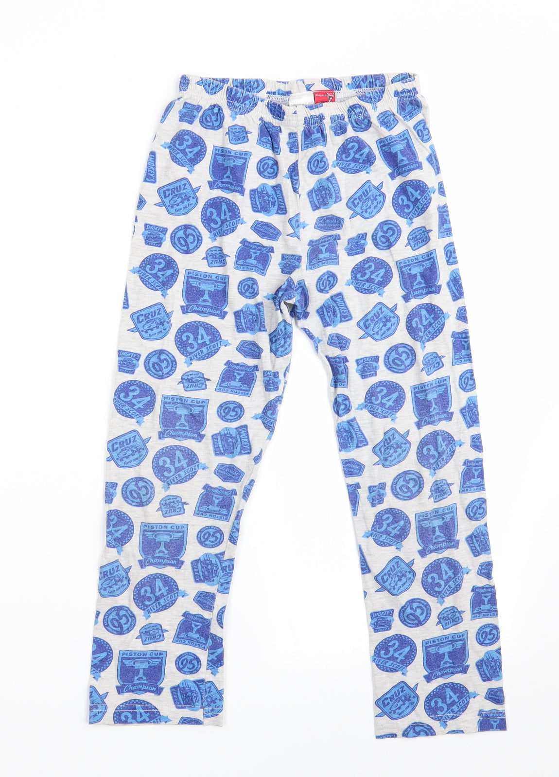 Primark Boys Blue Geometric   Pyjama Pants Size 6-7 Years  - Elastic waist