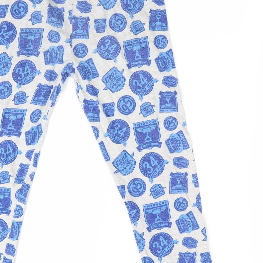 Primark Boys Blue Geometric   Pyjama Pants Size 6-7 Years  - Elastic waist