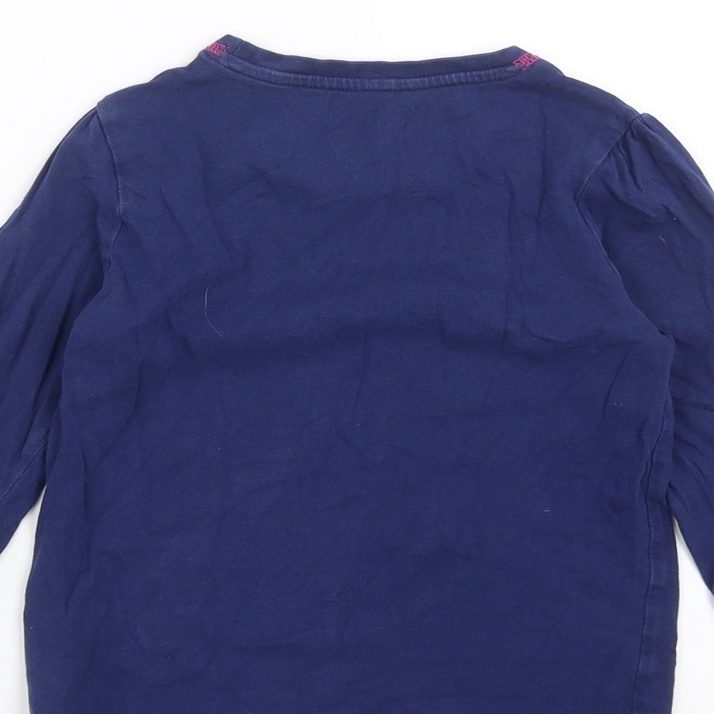 TU Girls Blue Solid  Top Pyjama Top Size 7-8 Years  - gone napping