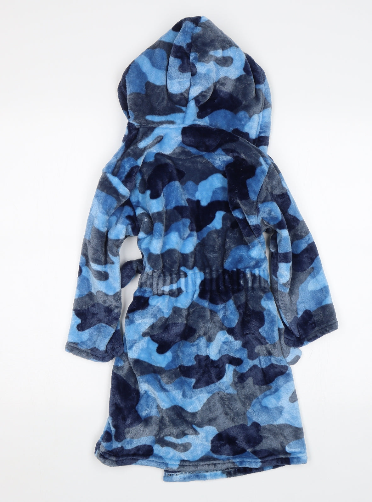 M&S Boys Blue Camouflage   Gown Size 5-6 Years