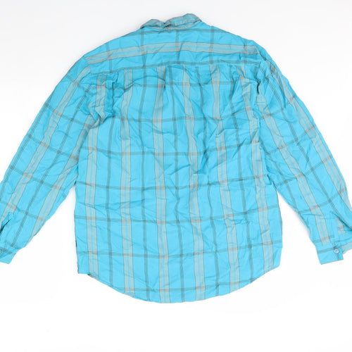 Mexx Mens Blue Check   Dress Shirt Size S