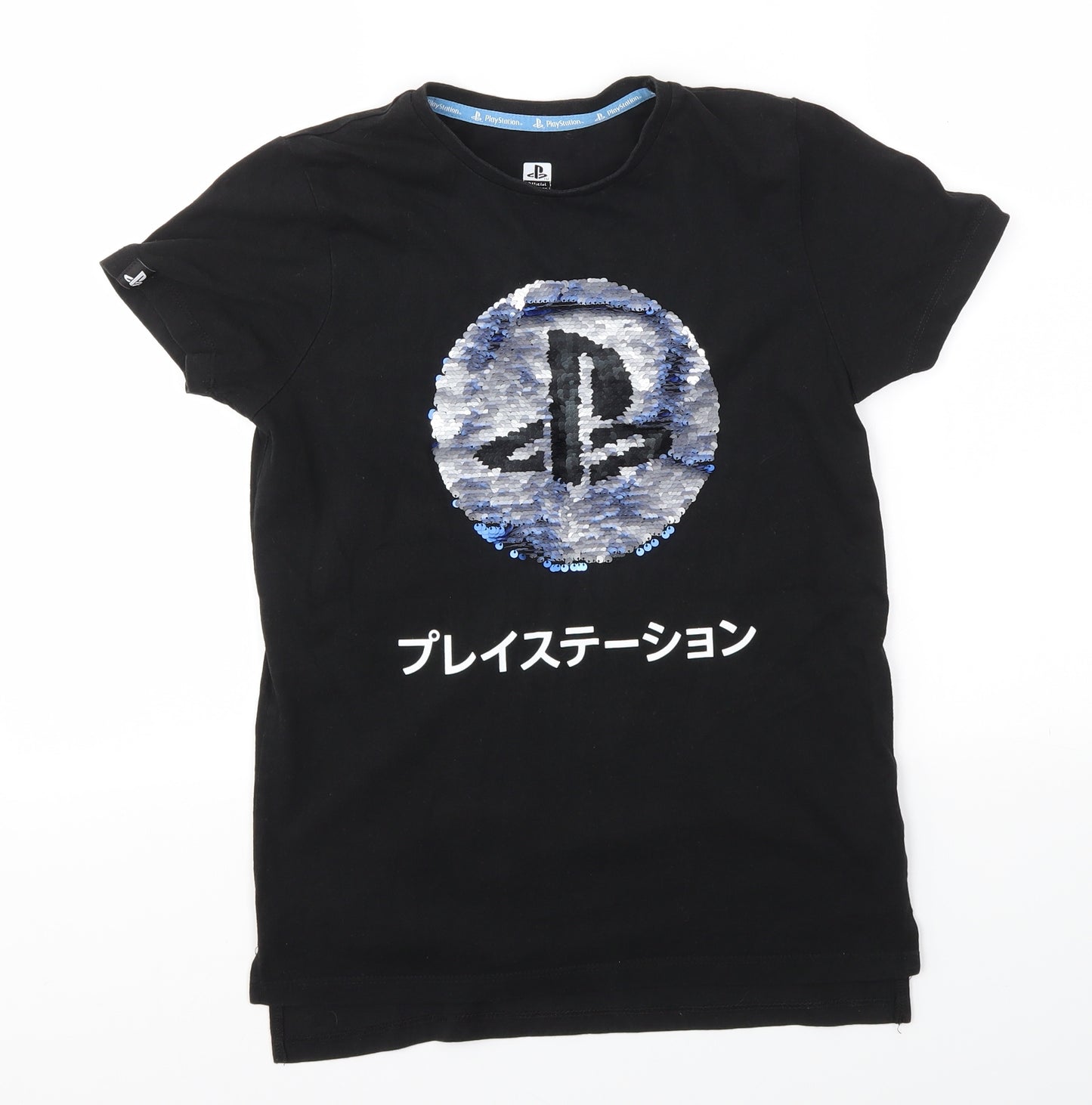 PlayStation Boys Black   Basic T-Shirt Size 10-11 Years