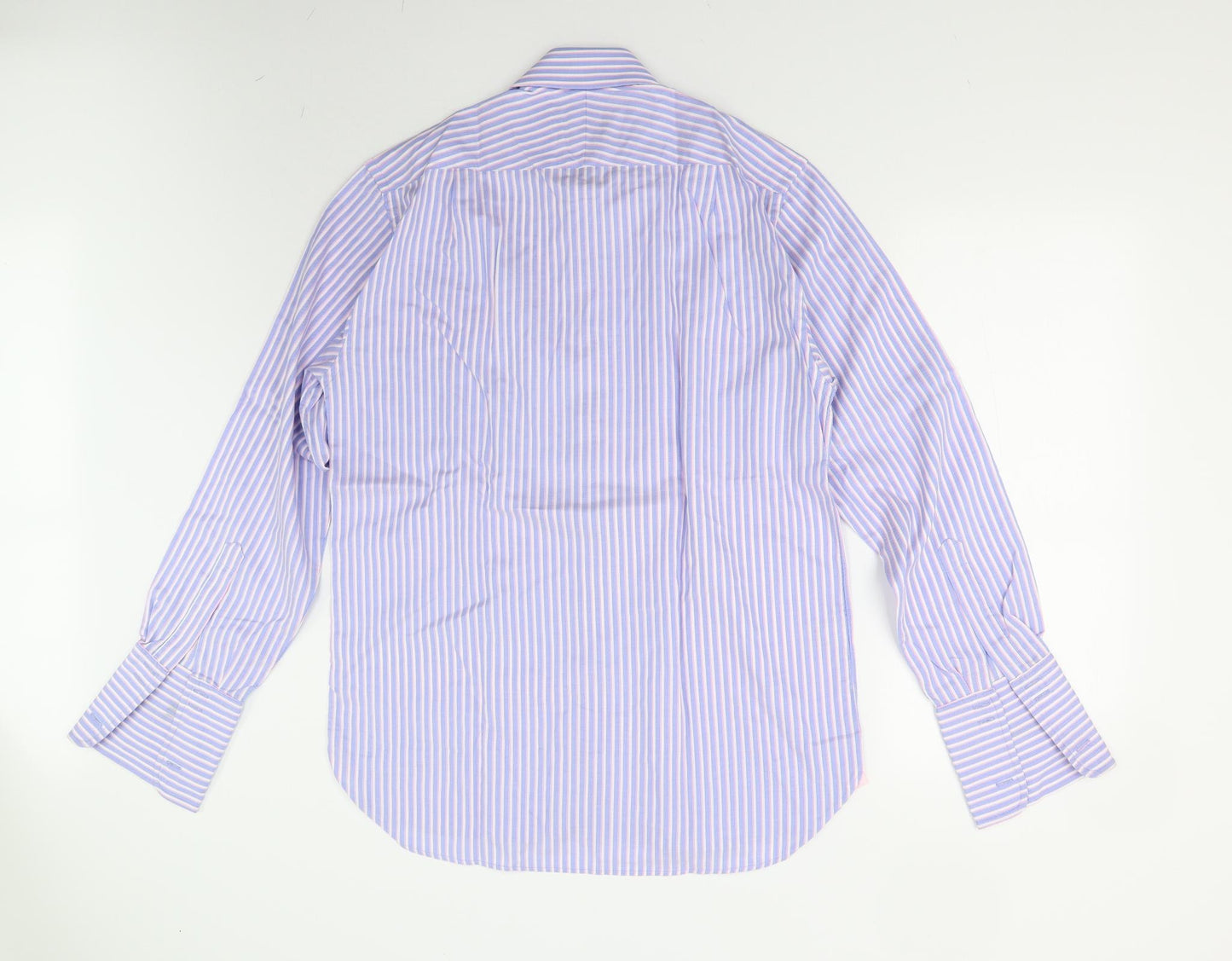 M&S Mens Multicoloured Striped   Dress Shirt Size 15.5