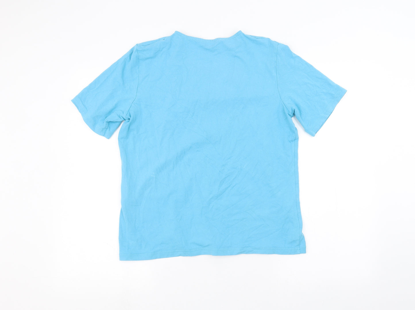 Black Pepper Womens Blue   Basic T-Shirt Size 12