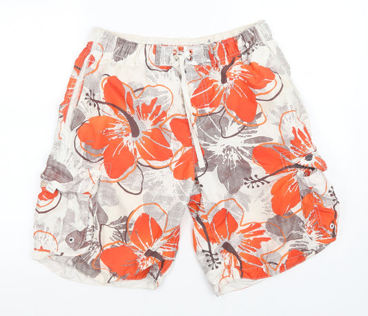Cherokee Mens Multicoloured Floral  Cargo Shorts Size M - Swim Shorts