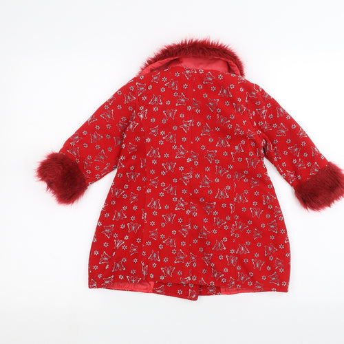 butterfly wings Girls Red   Jacket  Size 4 Years
