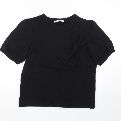 Mademoiselle R Womens Black   Basic T-Shirt Size L