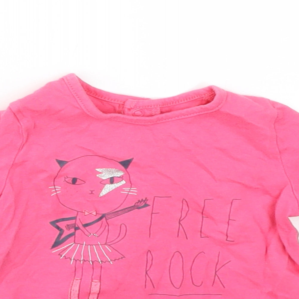 Billieblush Girls Pink   Basic T-Shirt Size 6-9 Months