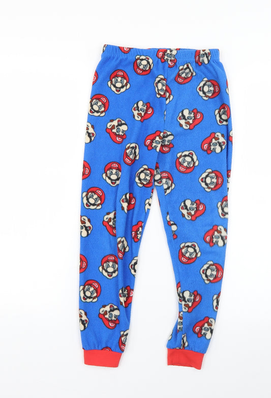 Primark Boys Blue Geometric   Pyjama Pants Size 7-8 Years