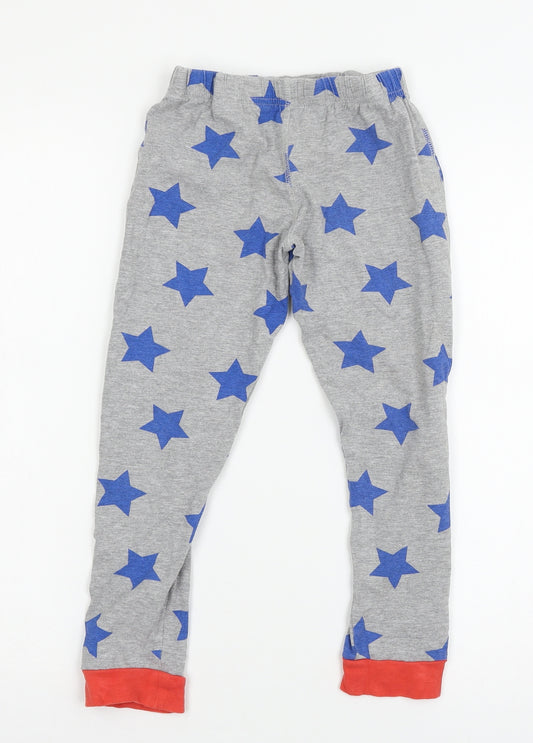 Marks and Spencer Boys Grey Geometric Jersey  Pyjama Pants Size 6-7 Years  - Stars