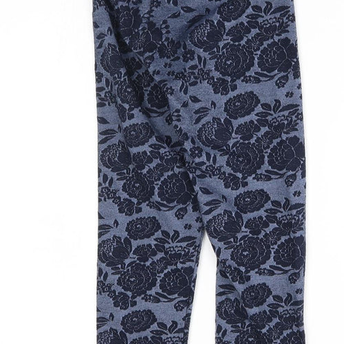 George Girls Blue Floral   Pyjama Pants Size 9-10 Years