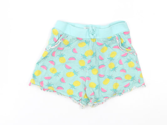 Primark Girls Blue    Sleep Shorts Size 7-8 Years  - pineapple melon