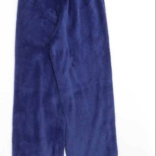 Nautica Girls Blue Solid Fleece  Pyjama Pants Size 7 Years  - dream