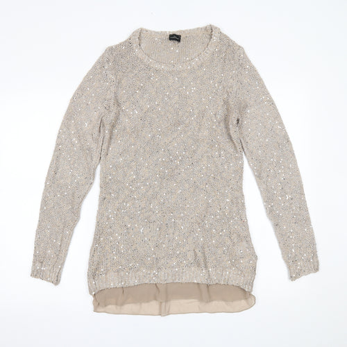 Your Sixth Sense Womens Beige   Pullover Jumper Size S