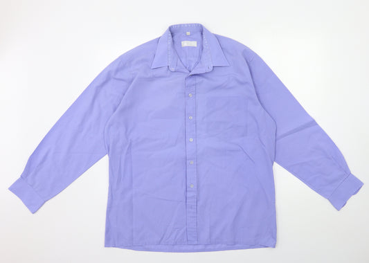 C&A Mens Purple    Dress Shirt Size L