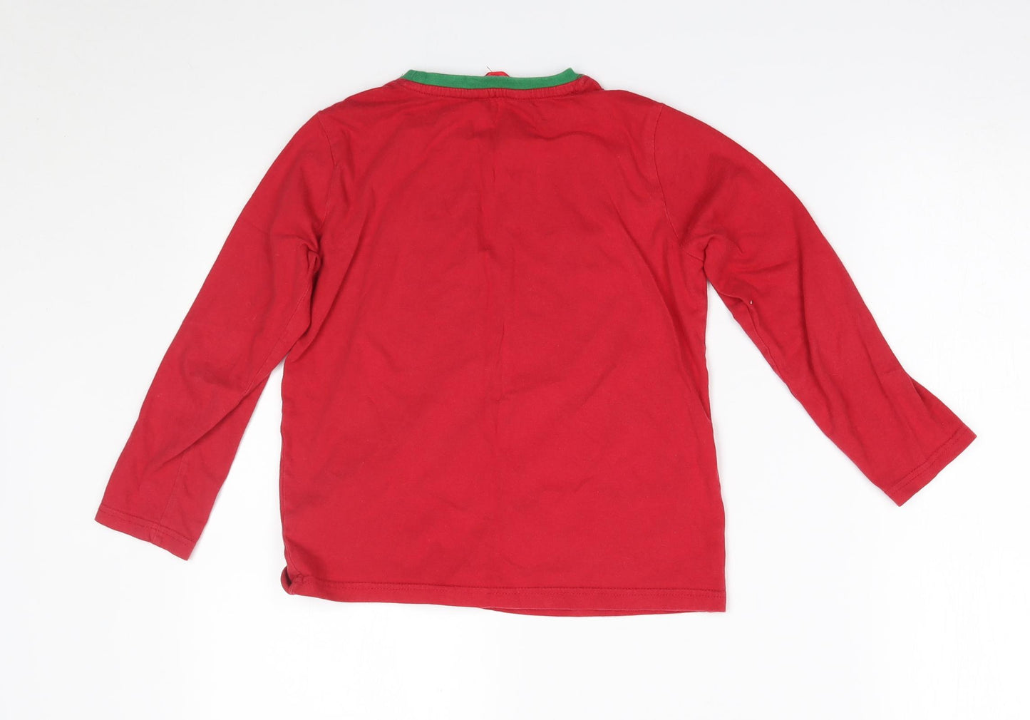 Made By Elves Boys Red   Basic T-Shirt Size 7-8 Years  - little elf
