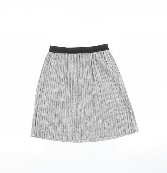 TU Girls Grey   Pleated Skirt Size 7 Years