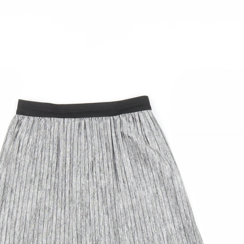 TU Girls Grey   Pleated Skirt Size 7 Years