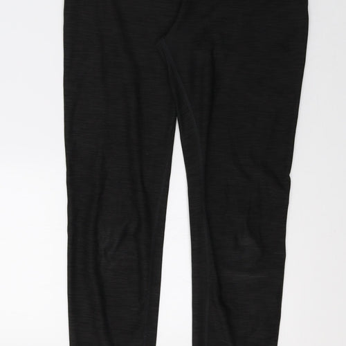 H&M Womens Black   Cropped Leggings Size 10 L26 in - Marled