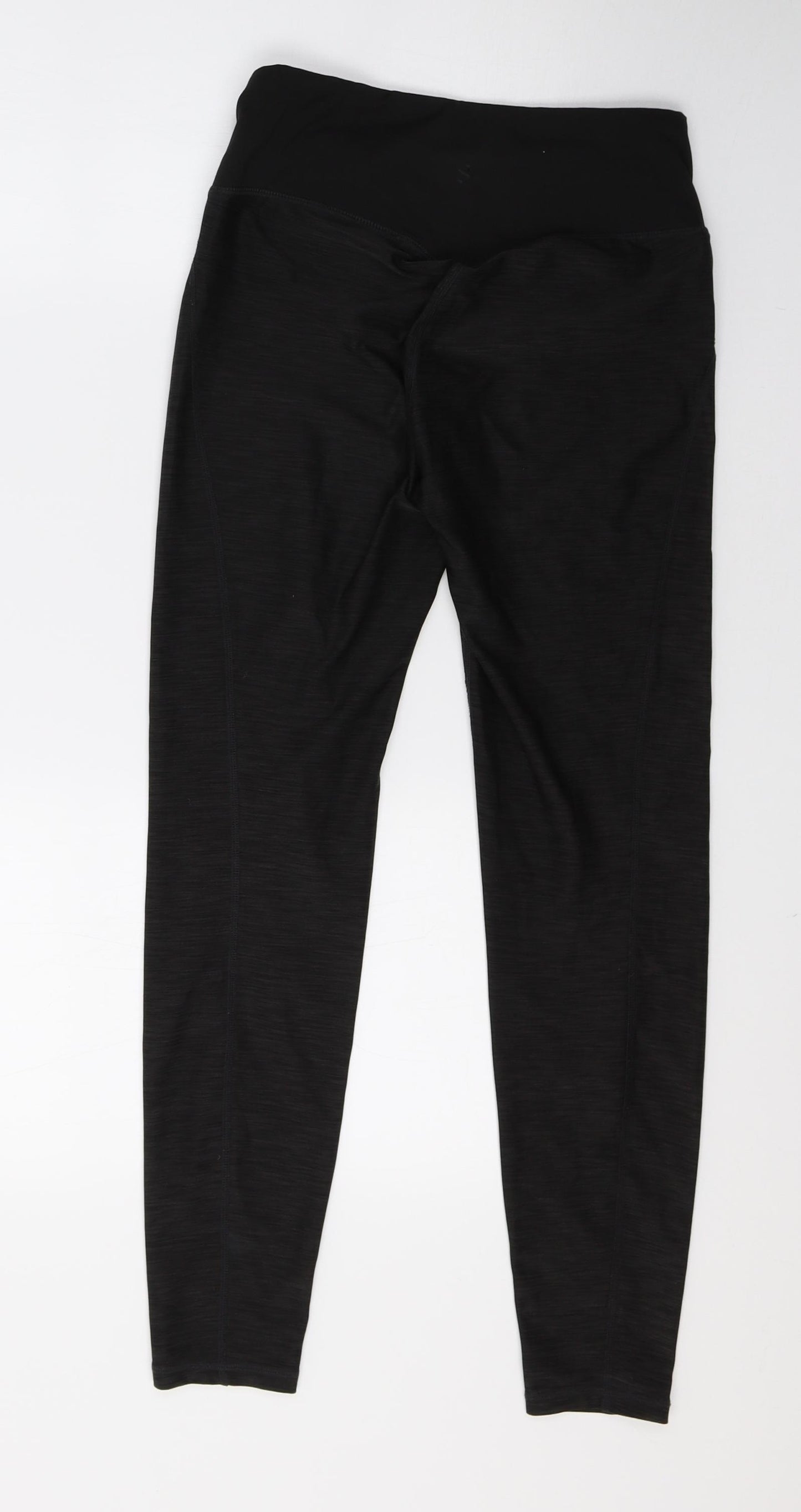H&M Womens Black   Cropped Leggings Size 10 L26 in - Marled