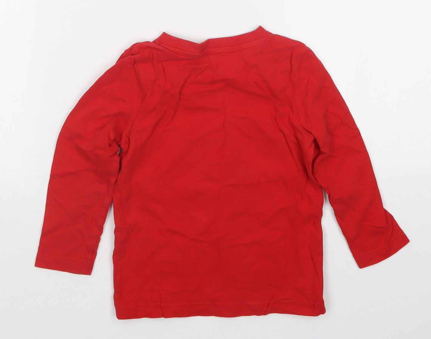 Nutmeg Boys Red    Pyjama Top Size 2-3 Years  - Christmas