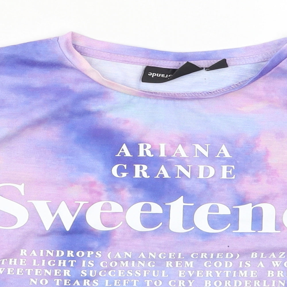 Primark Girls Purple Basic T-Shirt Size 12-13 Years - Ariana Grande  Sweetener