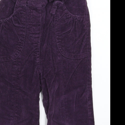 MINIMODE Girls Purple  Corduroy Capri Trousers Size 2-3 Years
