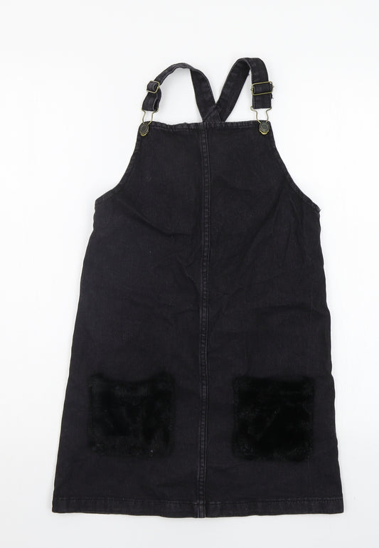 pEP&CO Girls Black   Dungaree One-Piece Size 10-11 Years