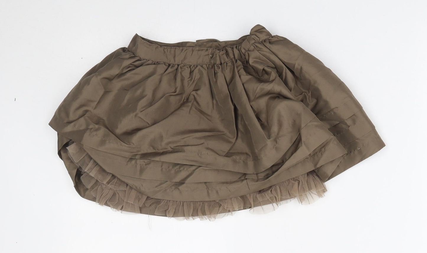 MINIMODE Girls Brown   Pleated Skirt Size 2-3 Years