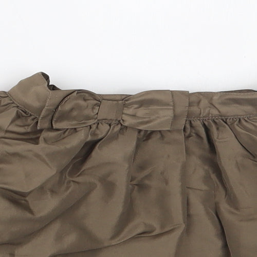 MINIMODE Girls Brown   Pleated Skirt Size 2-3 Years