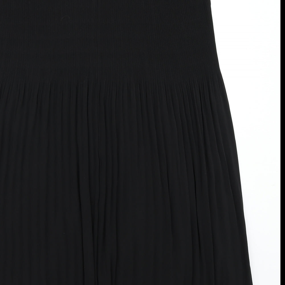 Black pleated 2024 midi skirt primark